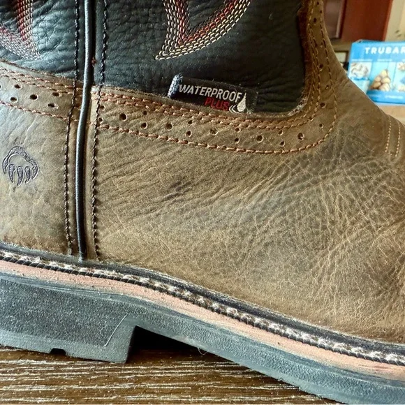 Men’s Wolverine Ranch Hand Waterproof Square Toe Wellington Work Boots. Size 9.5 - Picture 8 of 9